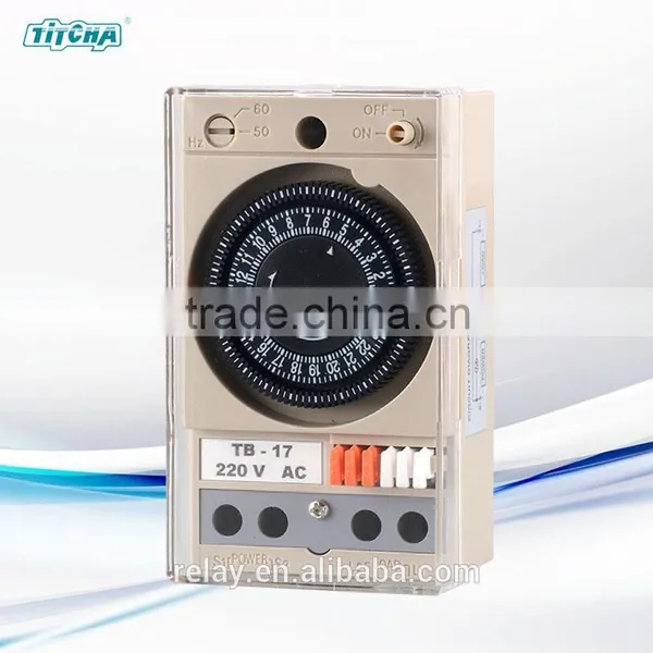 TB17 Mechanical Timer Din Rail / 110 Volt 240 Volt Timer Time Switch / With Battery Without Battery photo-2