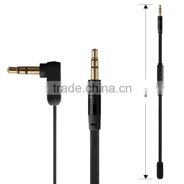 TPE Flat Stereo Built in Mic Aux Input Music Cable for Car photo-2