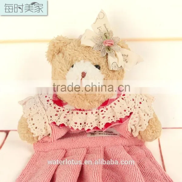 Cute Animal Decorative Hand Towel With Lace, Girl Dress Microfiber Hand Towel photo-6