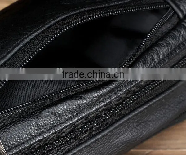 Top Grade Black Man Pure Leather Fanny Pack photo-4