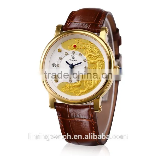2015 HIGH-END Most Popular ProductsLuxury Men's Gold Quartz Wrist Watch