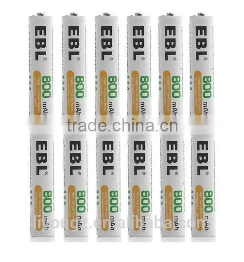 Wholesale EBL 4 Pack 1500 Cycle 800mAh AAA Ni-MH Rechargeable Batteries AAA photo-2