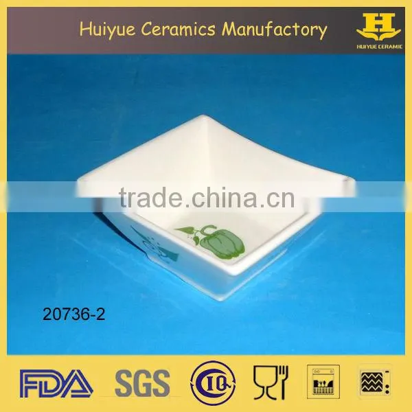 Porcelain Rectangular Cake Mould White Color With Decal Printing photo-4