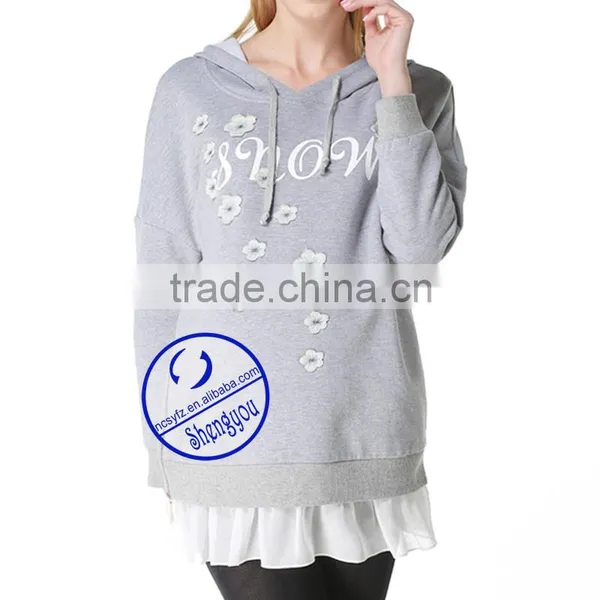 Custom 100% Cotton Pregnant Women Maternity Hoodies & Sweatshirts photo-2