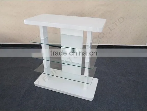 High Quality 4 LayersTempered Glass TV Stand Wooden photo-4
