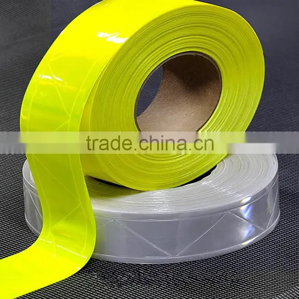 High Visibility PVC Crystal Blue White Reflective Tape for Sew on Safe Clothing photo-3