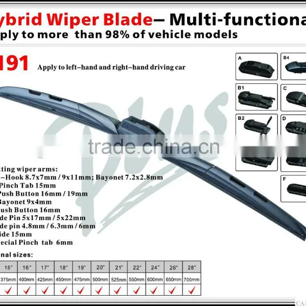 Smooth Streak-free Quiet Metro Front Vehicle Accessories Japanese Car Windshield Stealth Passager Wiper Blade for 2012 TSX photo-2