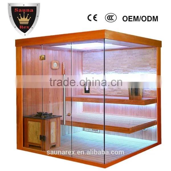 Hemlock Traditional Sauna Room With Glass