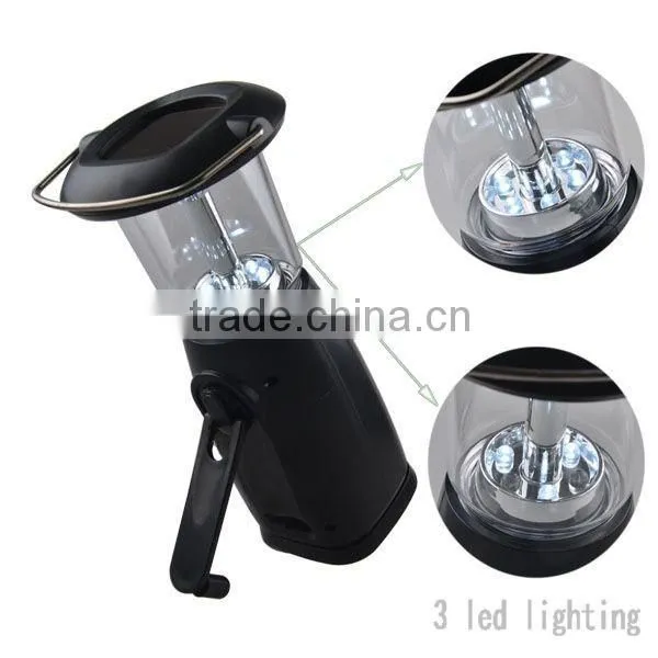 Plastic Hand Cranking High Light 6 LED Rechargeable LED Lantern photo-3
