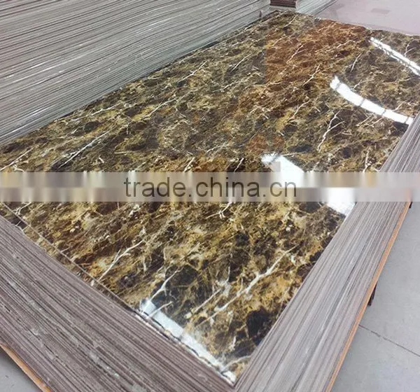 PVC MARBLE SHEET UV BOARD, SMOOTH HARDNESS GREEN CLASSICAL CORROSION WITH HIGH QUALITY photo-2