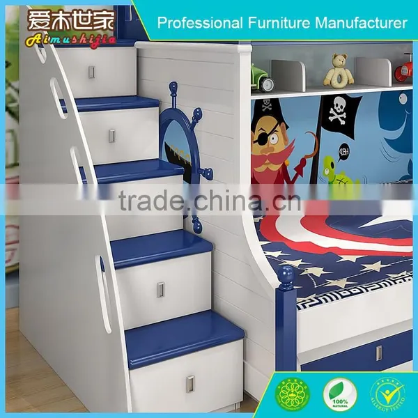 Popular Pull Dow Children Bunk Bed With Queen Size photo-5