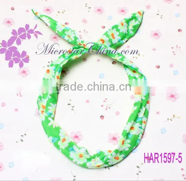 Stock Fashion Jewelry Rabbit Tiger Color Round Dot Stripe Lace Hairband For Girls photo-3