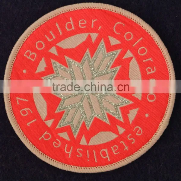 Factory Price Merrow Border Woven Badges With Backing photo-4