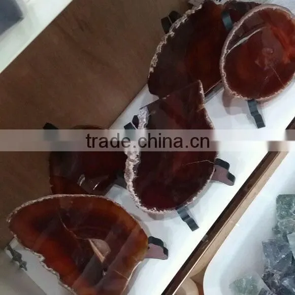 Natural Red Agate Slice Crystal Stone With Different Sizes for Decorations photo-3
