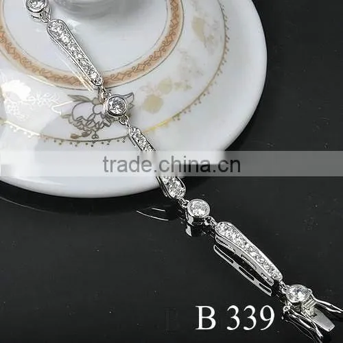 Hot Selling Two Tone Plated Zircon Tennis Bracelet photo-5