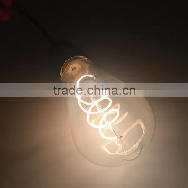 New Product Vintage Filament Led Bulb ST64 E27 Brass Lamp Base photo-4