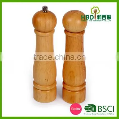 High Qulity Rubber Wood Salt&pepper Mill Bottle /spice Mill photo-2