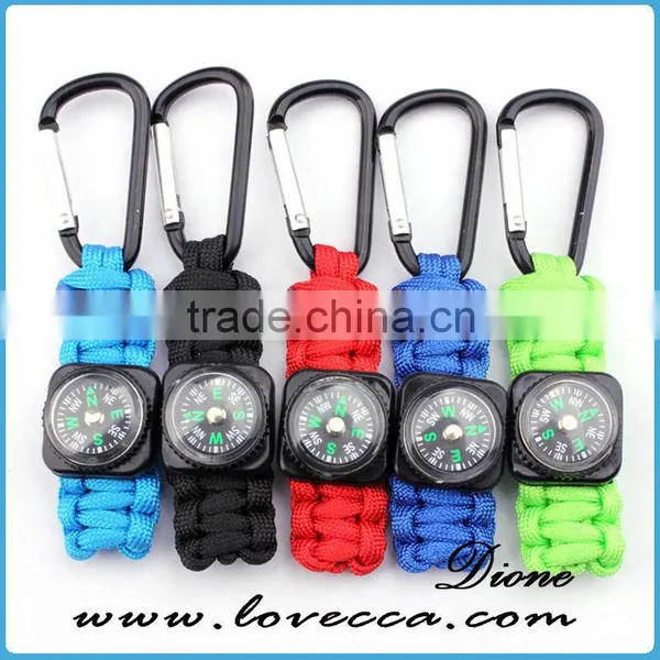 Woven Paracord Lanyard Keychain Outdoor Survival 7 Strand Flintstore Paracord Parachute Cord Lanyard Keyring Carabiner Hook Kits photo-6