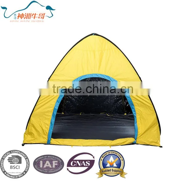 PE Nylon With Black Coated Family Outdoor Hiking Camping Tent photo-3