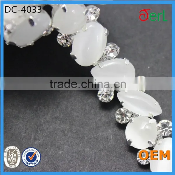 Hand Made Opal Rhinestone Cup Chain Trimming for Fashion Shoes,Dress,Necklace photo-4