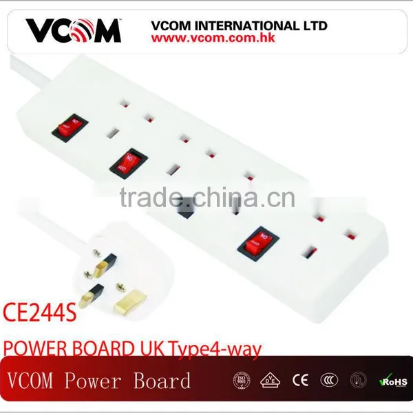 VCOM High Quality UK Type 4 Way Sockets-way-wholesale