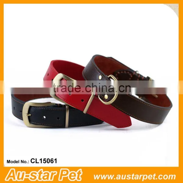 Private Label Standard Wholesale Pet Products Pet Genuine Leather Collars photo-3