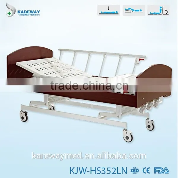 Medical Manual Cheap Hospital Wooden Bed photo-2