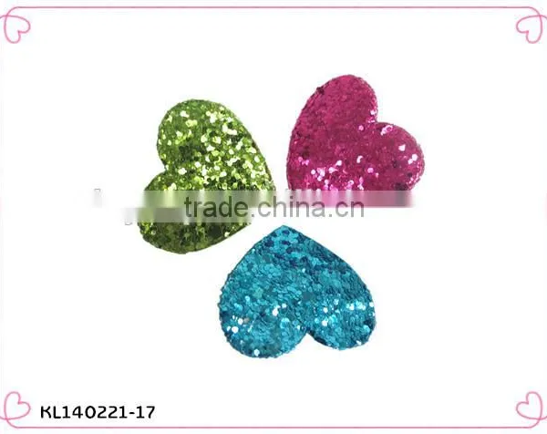 glitter Sequins heart hair clip