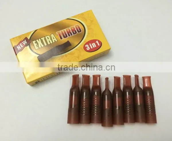 Cigarette Filter Extra Turbo 3 in 1 Cigarette Holder Plastic Brown New Style 8piece photo-3