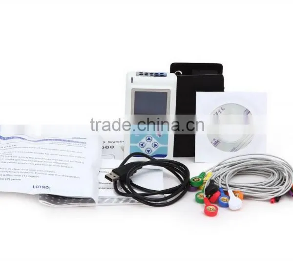 CE Approved 12 Channel 12 Lead Color LCD ECG Holter Monitor 24 Hours CS-12CL photo-4