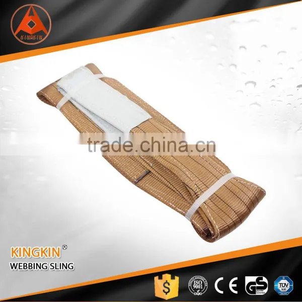 High Quality Double Layer Double Eyes Flat Polyester Slings Web Sling Flat Webbing Sling photo-2