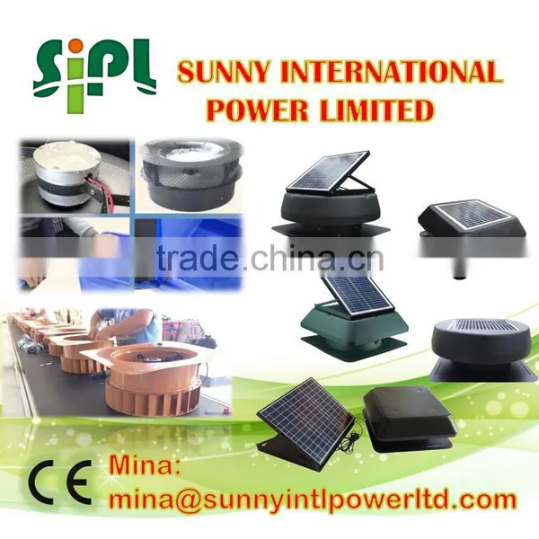 Sunny Solar Panel Air Conditioner With Control Panel Attic Air Ventilation Fan Solar Vent Kits Poultry Farm Ventilation Roof Fan photo-2