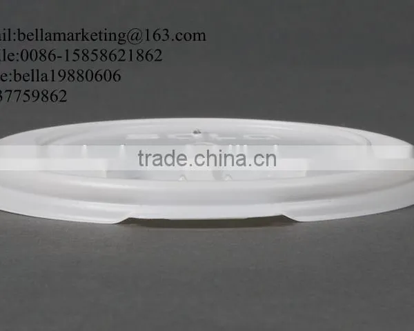 Plastic Lid for Cold Drinking Paper Cup, White Plastic Tear Tab Lid photo-3