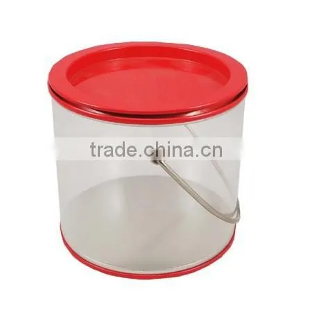 Oval-shaped Metal PVC Tin Bucket With Handle photo-2