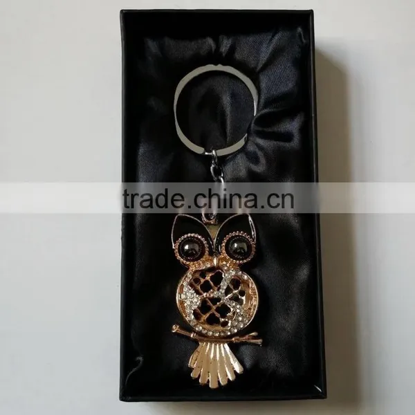 Jewelled Metal Night Owl Key Chain photo-2