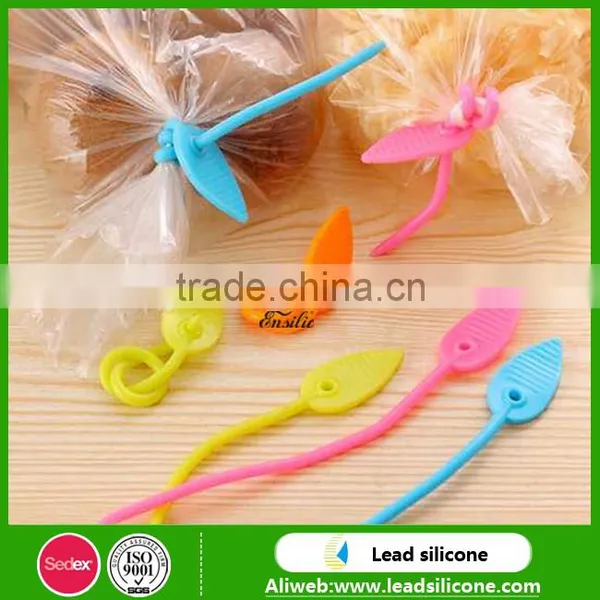 Leaves Design Silicone Food Elastic Loops, Multifunctional Silicone Cable Tie photo-5