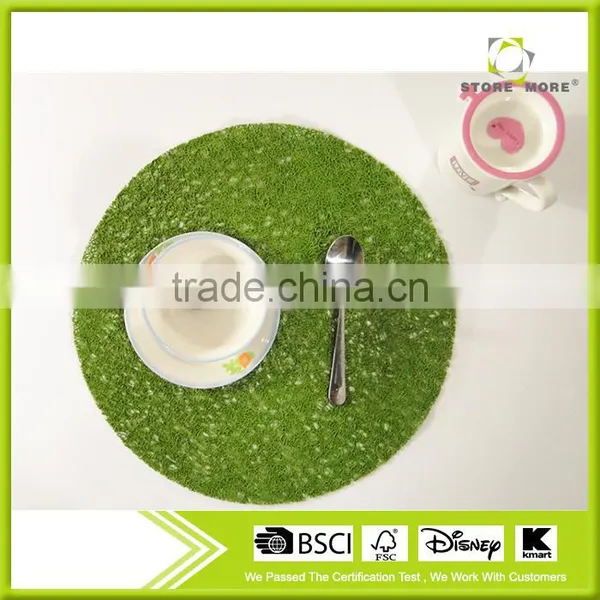 Round PVC Woven, Indoor/Outdoor Placemat, Set of 12, Many Colors photo-5