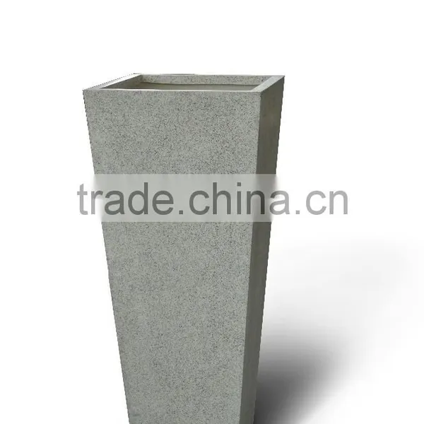 Black And White Sandstone Square Decoration Pot photo-2