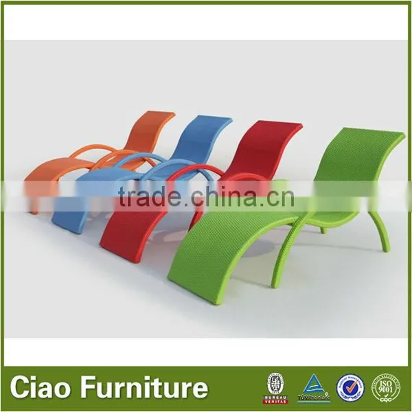 Aluminum Beach Chairs Rattan Recliner Sun Lounger photo-6