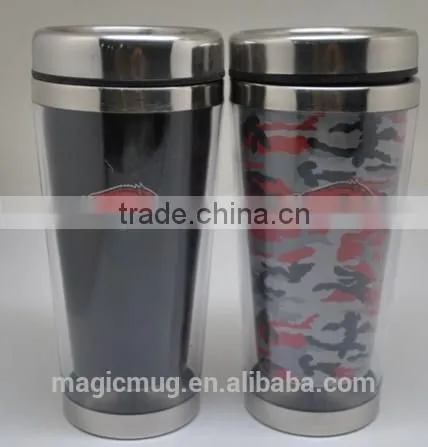 2017 New Magic Stainless Steel Travel Mug With Plastic Outer photo-4