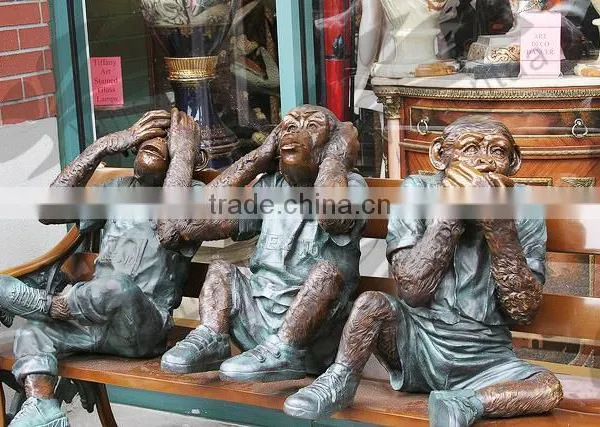Popular Design See No Evil Monkey Statue Japan With 15 Years Foundry photo-2