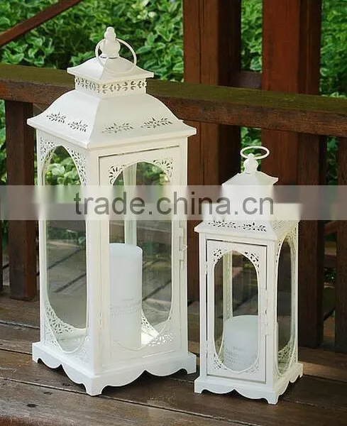 New 2017 White Vintage Style Moroccan Lantern Candle Holders photo-2