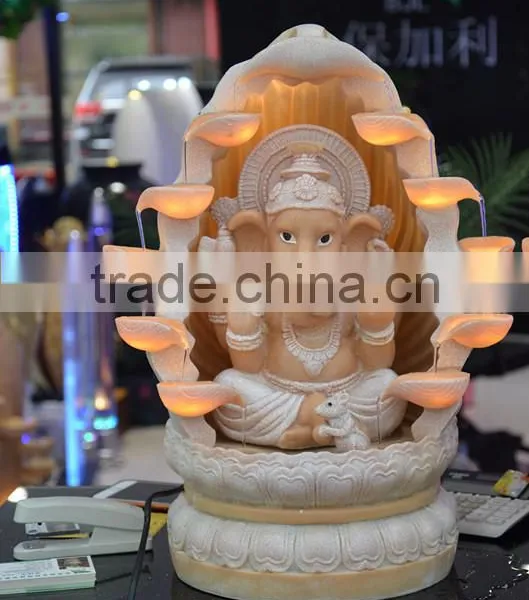 2016 Wholesale Factory Tabletop Resin Elephant Indoor Water Fountain photo-2