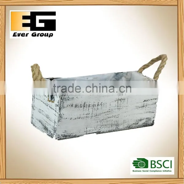 Outdoor Wooden Artificial Plants Flower Pots photo-2
