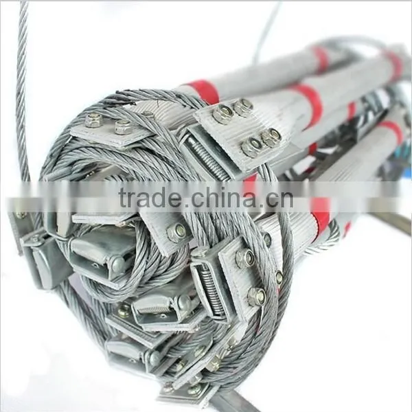 New Product High Strength Lifesaving Equipment Steel Wire Lightweight Extension Ladder photo-3