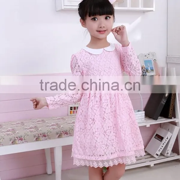 2015 Winter Lace Casual Girls Dress Cute Fashion Girl Party Children Dress Vestido Meninas Baby Princess Dress Kids Dress photo-3