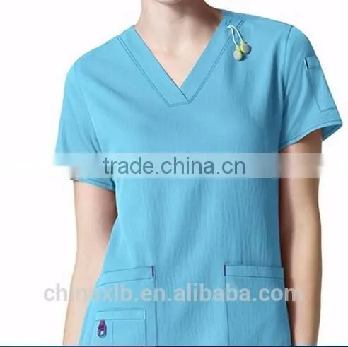 Fabric for Surgical Uniform, Scrub Set, Bright Blue photo-3