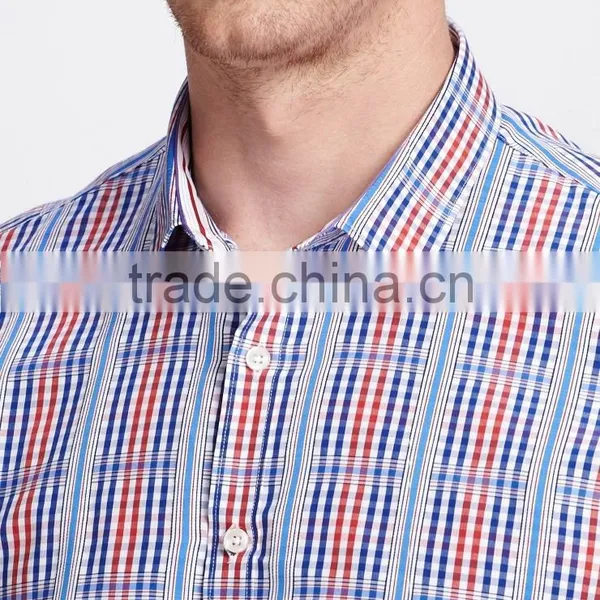 Egyptian Cotton Plaid Men Shirt SHL104 photo-4
