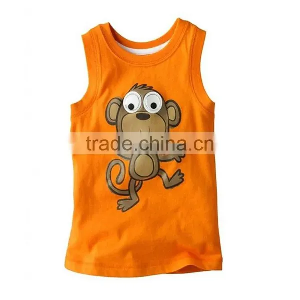 Wholesale Cotton Fashion Latest Custom Tank Top Printing For Children Clothing photo-2