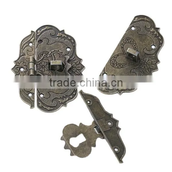 Cabinet Accessories Zinc Based Alloy Antique Bronze Pattern Carved Case Locks photo-3